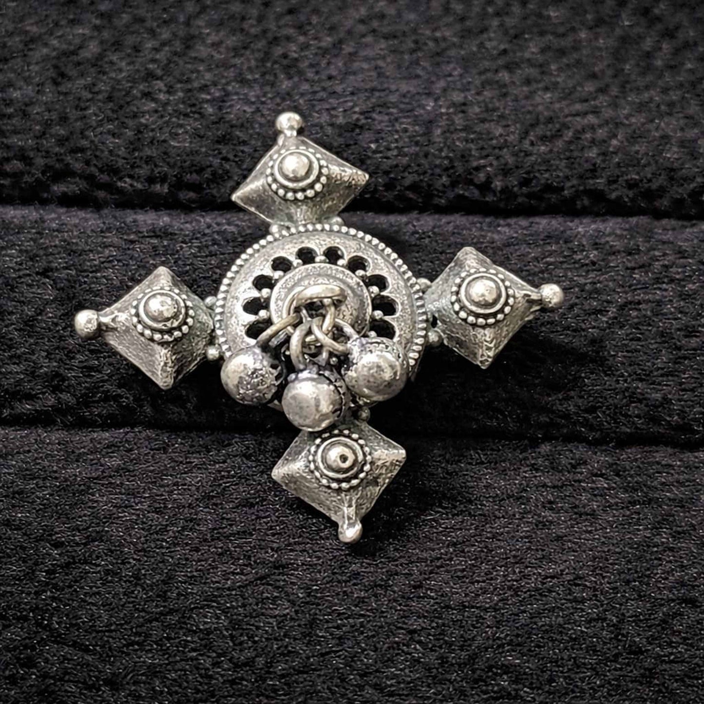 Tribal Ghungroo Antique Statement Ring for Women
