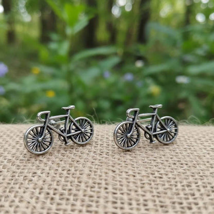 Minimal Bicycle Design Stud Earrings for Women
