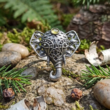 Lord Ganesha Antique Statement Ring for Women