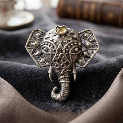 Lord Ganesha Antique Statement Ring for Women