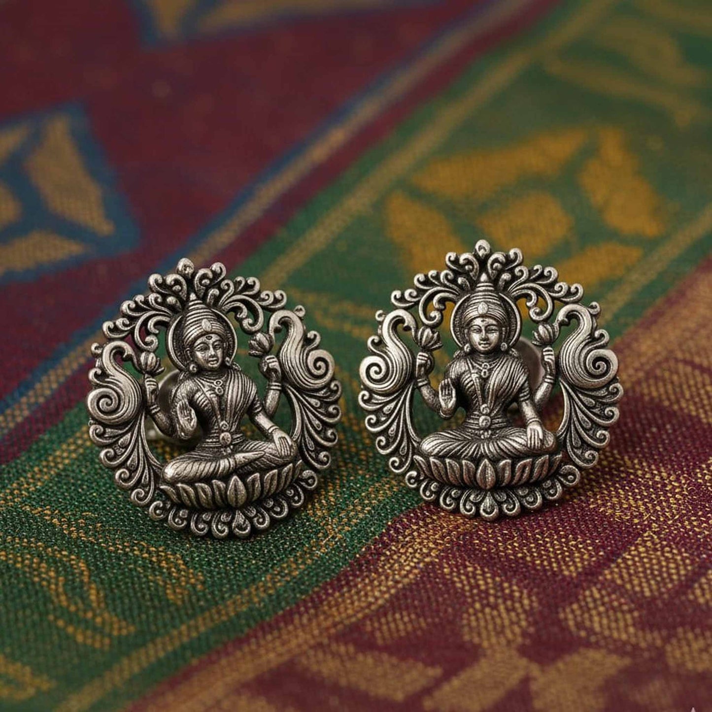 Lakshmi Design German Silver Earrings for Women