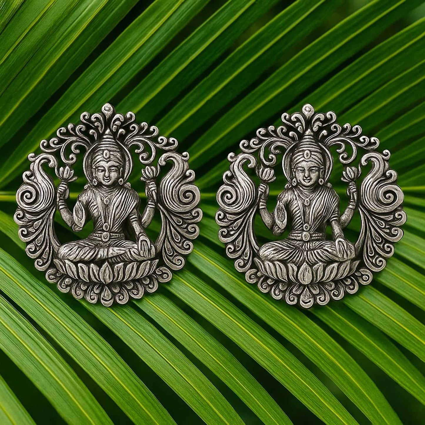 Lakshmi Design German Silver Earrings for Women