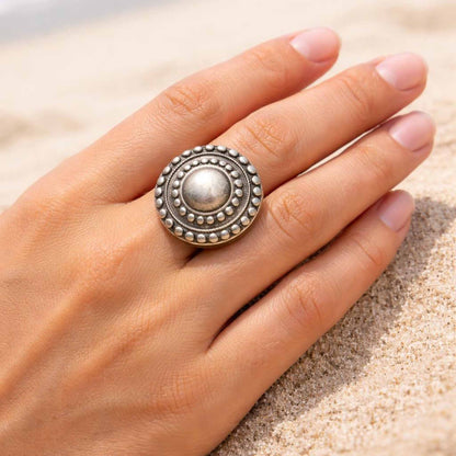 Classic Mandala Dome Statement Ring for Women