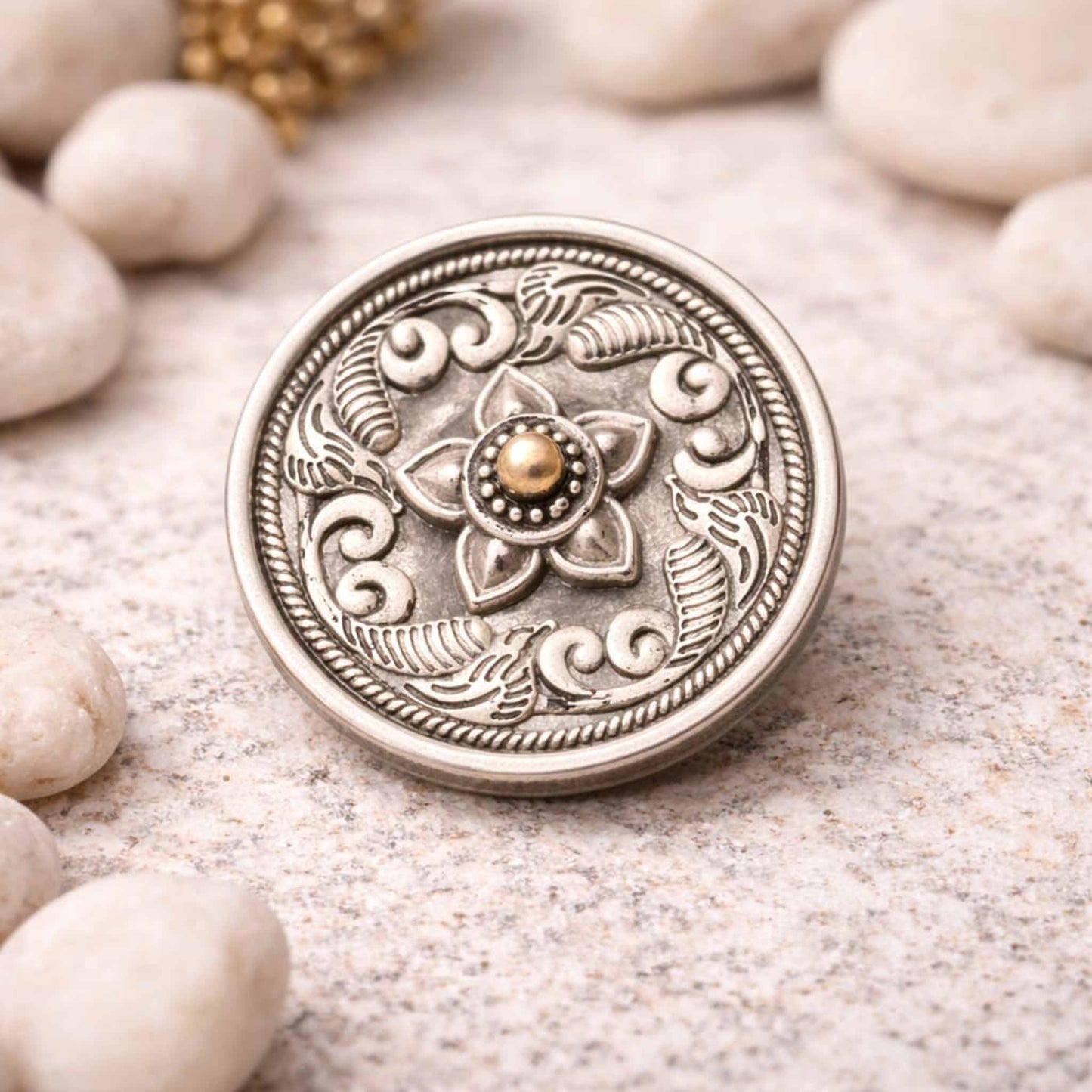 Floral Mandala Design Statement Ring for Women