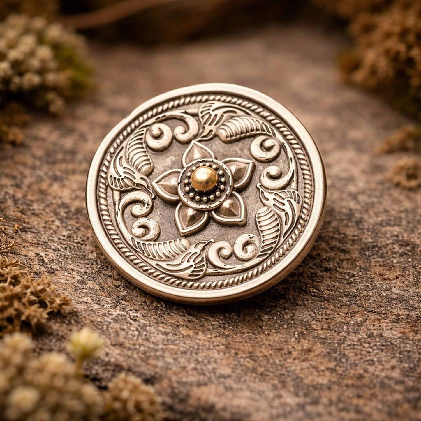 Floral Mandala Design Statement Ring for Women