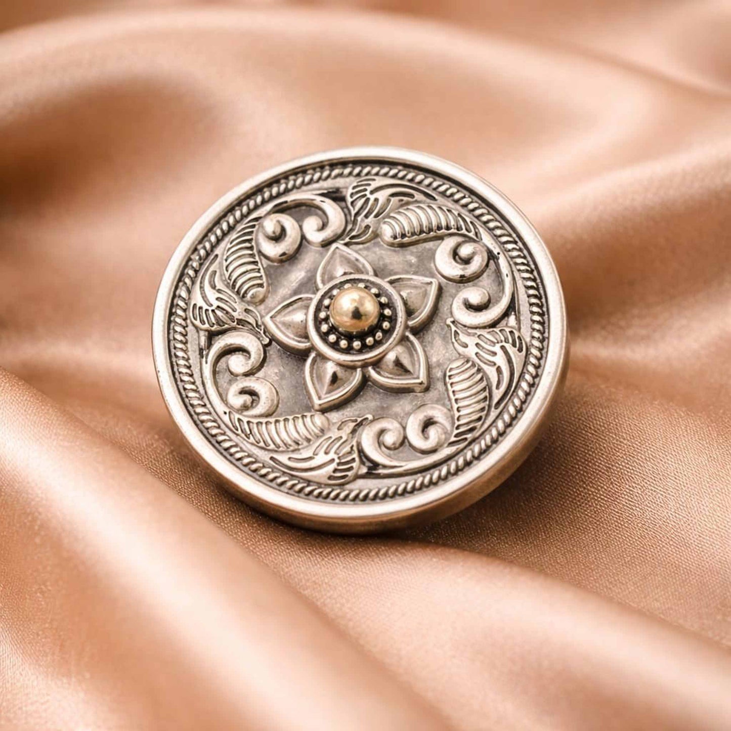 Floral Mandala Design Statement Ring for Women