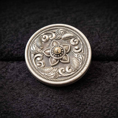 Floral Mandala Design Statement Ring for Women